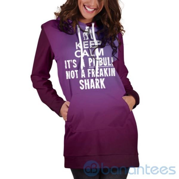 Keep Calm Pitbull Hoodie Dress For Women Product Photo