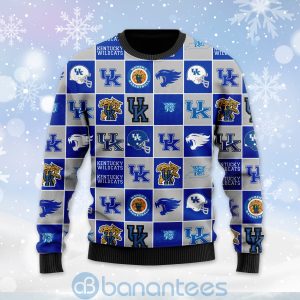 Kentucky Wildcats Football Team Logo Ugly Christmas 3D Sweater Product Photo