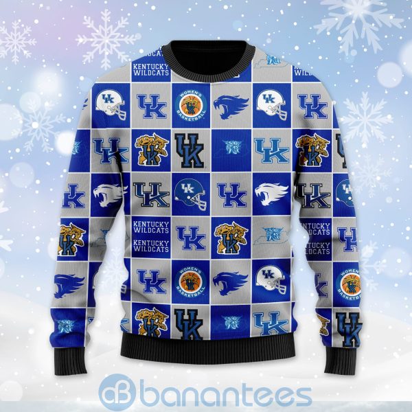 Kentucky Wildcats Football Team Logo Ugly Christmas 3D Sweater Product Photo