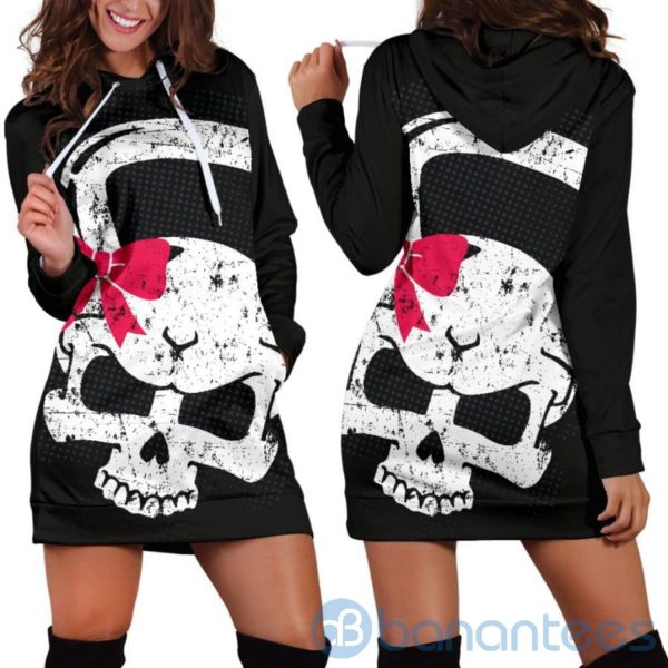 Kettlebell Skull Hoodie Dress For Women Product Photo