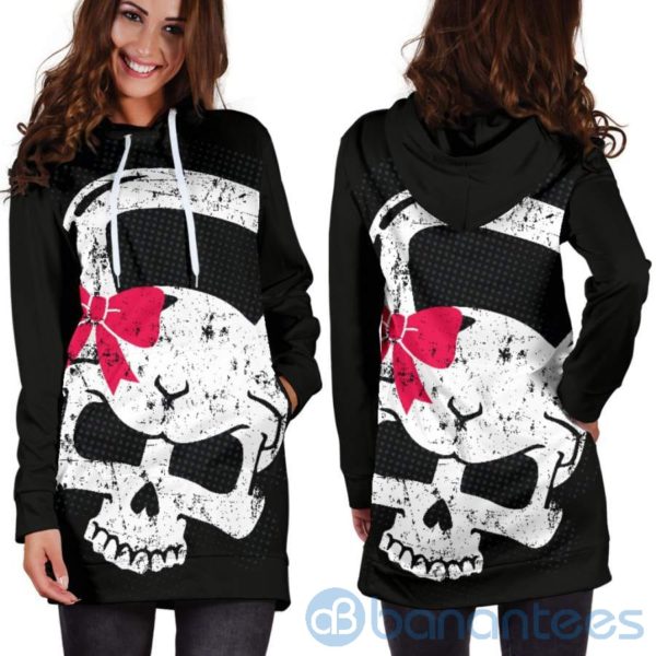 Kettlebell Skull Hoodie Dress For Women Product Photo