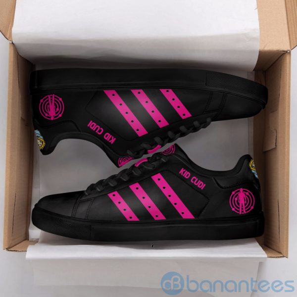 Kid Cudi Pink Striped Low Top Skate Shoes Product Photo