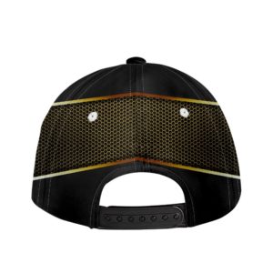 King Birdie Golfer Skull Silver Metal All Over Printed 3D Cap Product Photo
