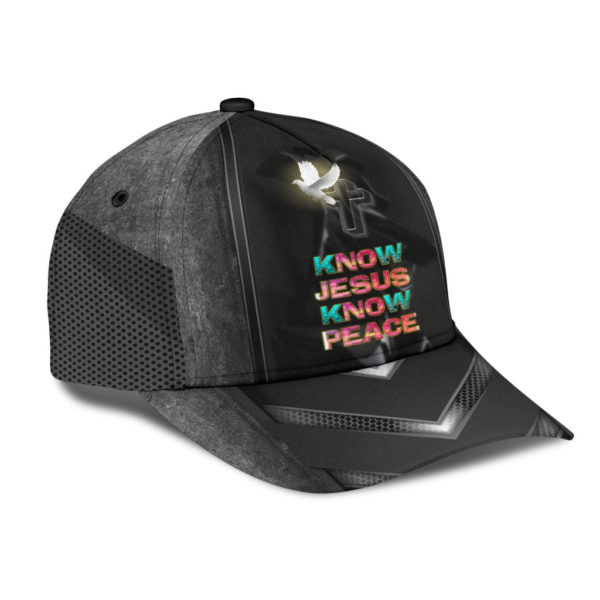 Know Jesus Know Peace All Over Printed 3D Cap Product Photo