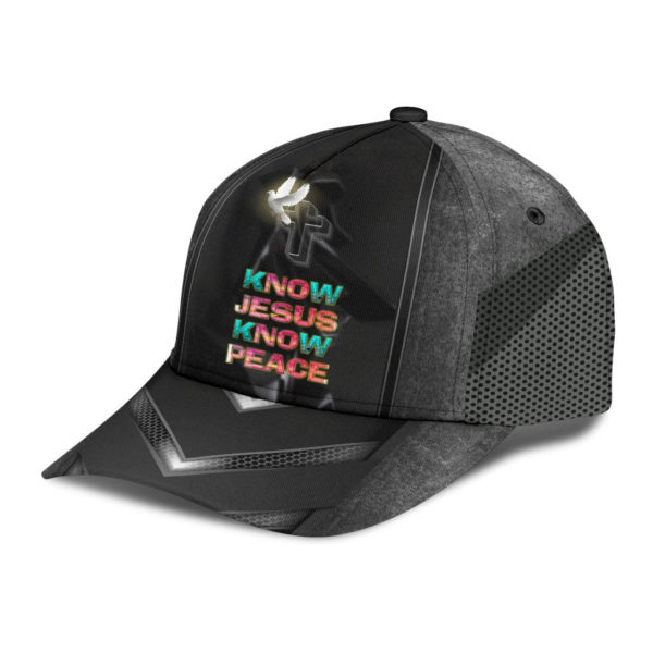 Know Jesus Know Peace All Over Printed 3D Cap Product Photo