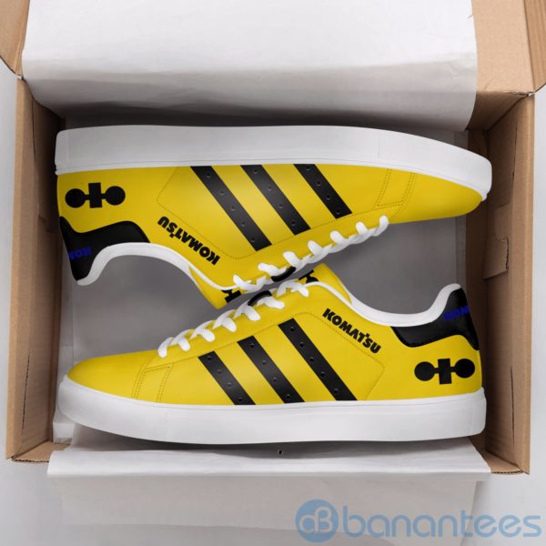 Komatsu Black Striped Yellow Low Top Skate Shoes Product Photo