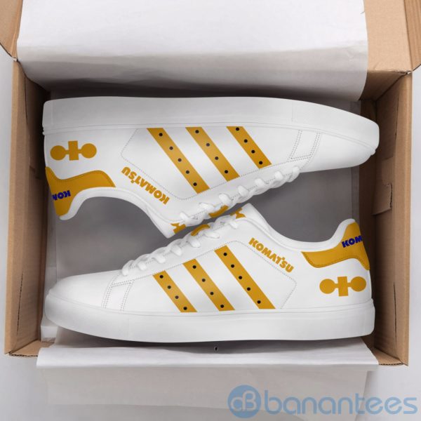 Komatsu White Low Top Skate Shoes Product Photo