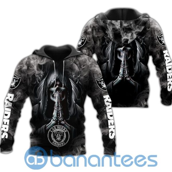 Las Vegas Raiders Skull Smoke All Over Printed 3D Hoodie Zip Hoodie Product Photo