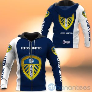 Leedsu Navy All Over Printed Hoodies Zip Hoodies Product Photo