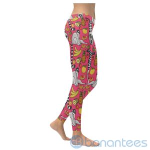 Lemurs And Banana Leggings For Women Product Photo
