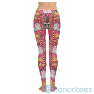 Lemurs And Banana Leggings For Women Product Photo