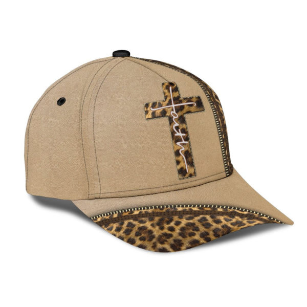 Leopard Faith Jesus Cross All Over Printed 3D Cap Product Photo