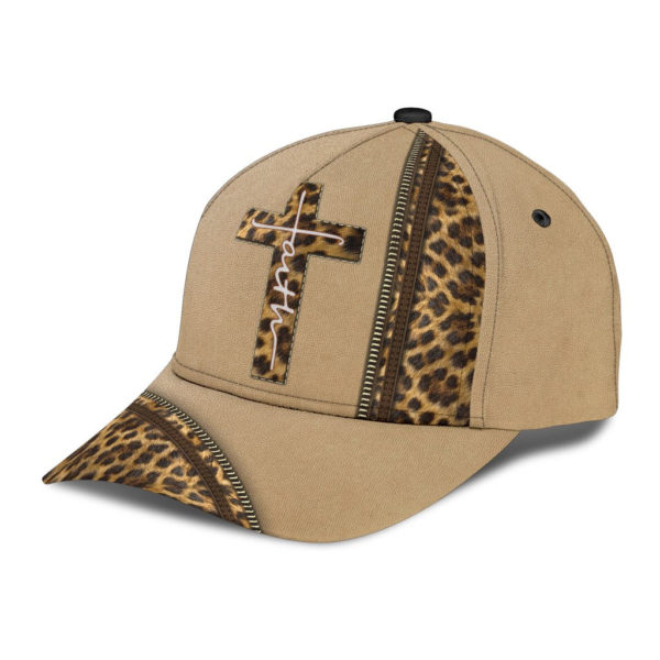 Leopard Faith Jesus Cross All Over Printed 3D Cap Product Photo