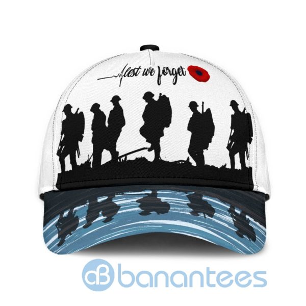 Lest We Forget Anzacay Poppy Flower Australian Infantry Cap Product Photo