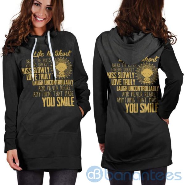 Life is Short Hoodie Dress For Women Product Photo
