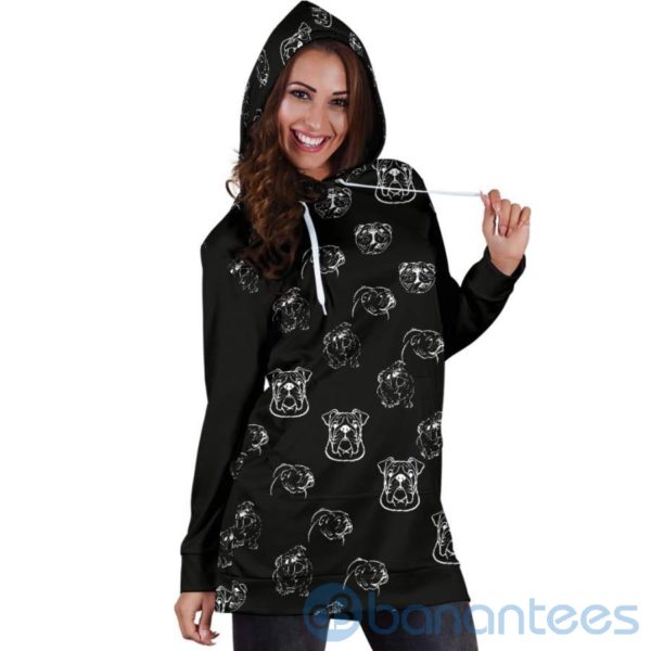 Lined Bulldogs Hoodie Dress For Women Product Photo