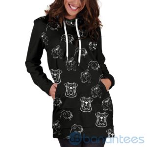 Lined Bulldogs Hoodie Dress For Women Product Photo