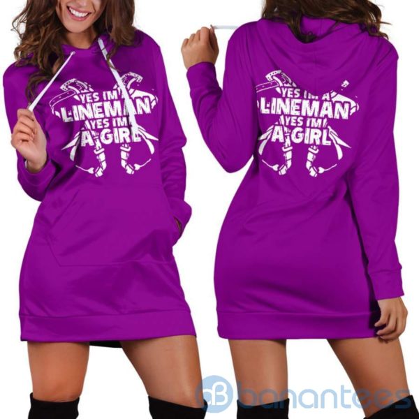 Lineman Girl Hoodie Dress For Women Product Photo