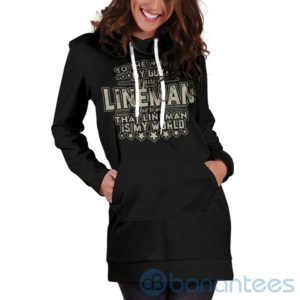 Lineman Is My World Hoodie Dress For Women Product Photo
