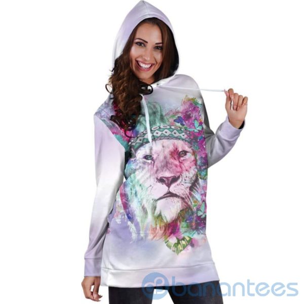 Lion Colorful Hoodie Dress For Women Product Photo