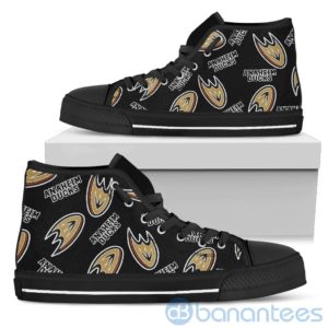 Logo All Over Printed Anaheim Ducks High Top Shoes Product Photo