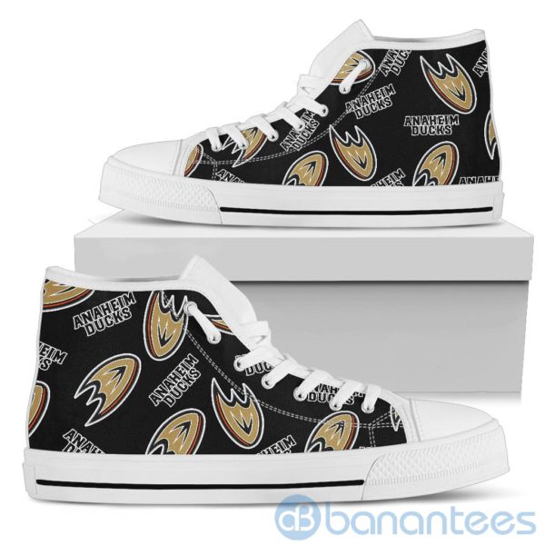Logo All Over Printed Anaheim Ducks High Top Shoes Product Photo