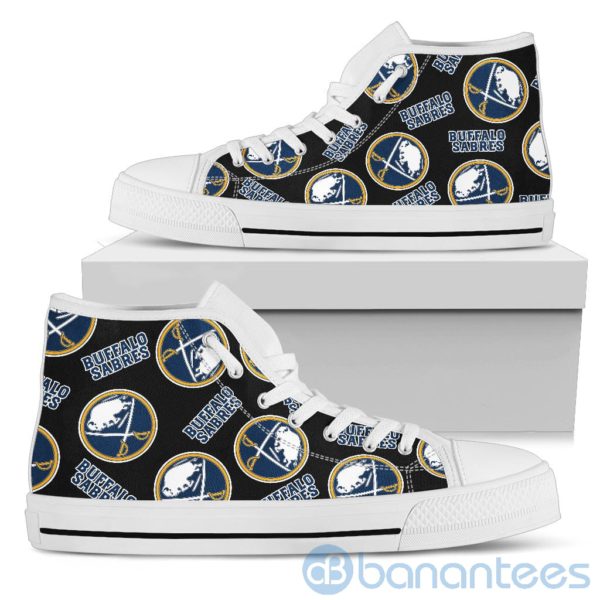 Logo All Over Printed Buffalo Sabres High Top Shoes Product Photo