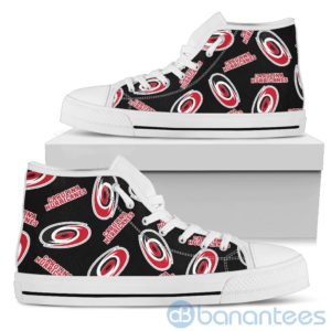 Logo All Over Printed Carolina Hurricanes High Top Shoes Product Photo