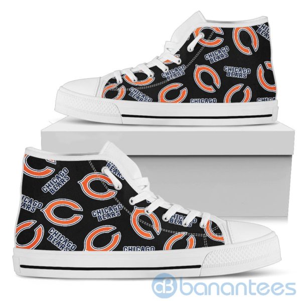 Logo All Over Printed Chicago Bears High Top Shoes Product Photo