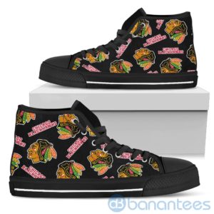 Logo All Over Printed Chicago Blackhawks High Top Shoes Product Photo