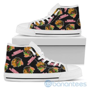 Logo All Over Printed Chicago Blackhawks High Top Shoes Product Photo