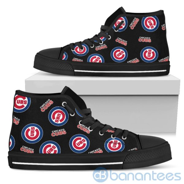 Logo All Over Printed Chicago Cubs High Top Shoes Product Photo