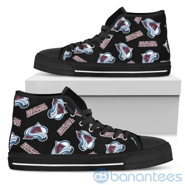 Logo All Over Printed Colorado Avalanche High Top Shoes Product Photo