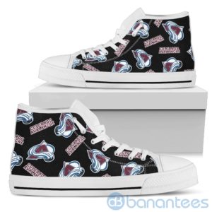 Logo All Over Printed Colorado Avalanche High Top Shoes Product Photo