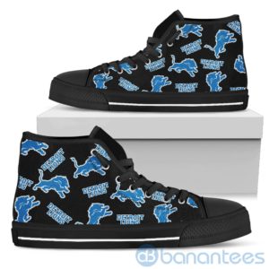 Logo All Over Printed Detroit Lions High Top Shoes Product Photo