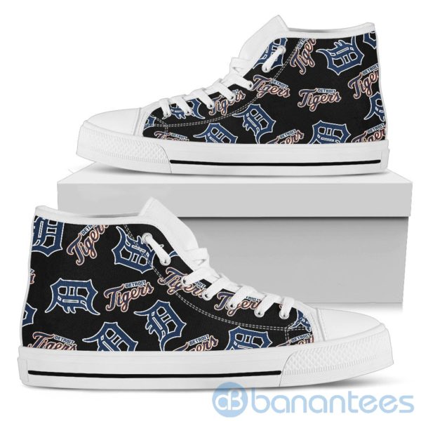 Logo All Over Printed Detroit Tigers High Top Shoes Product Photo