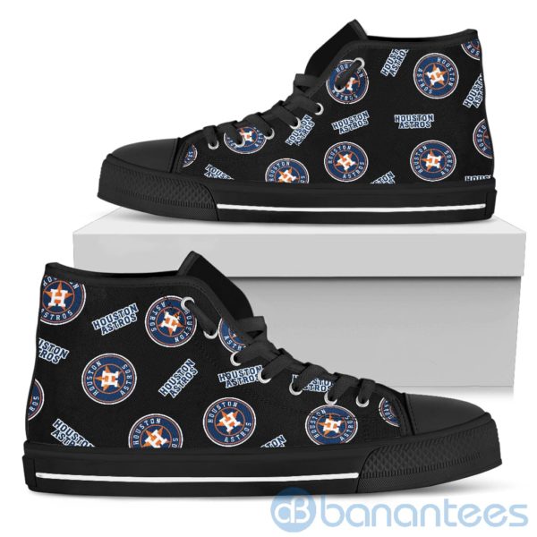 Logo All Over Printed Houston Astros High Top Shoes Product Photo