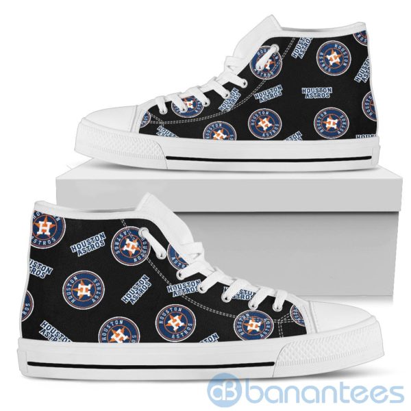 Logo All Over Printed Houston Astros High Top Shoes Product Photo