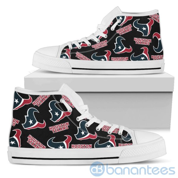 Logo All Over Printed Houston Texans High Top Shoes Product Photo