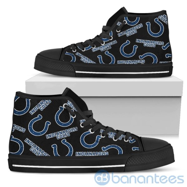Logo All Over Printed Indianapolis Colts High Top Shoes Product Photo