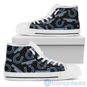 Logo All Over Printed Indianapolis Colts High Top Shoes Product Photo