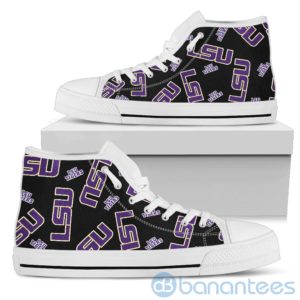 Logo All Over Printed LSU Tigers High Top Shoes Product Photo