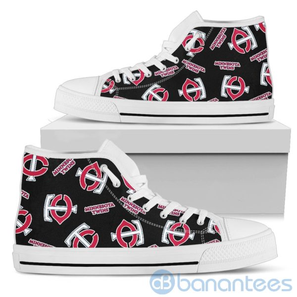 Logo All Over Printed Minnesota Twins High Top Shoes Product Photo