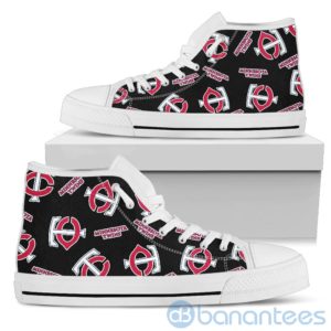 Logo All Over Printed Minnesota Twins High Top Shoes Product Photo