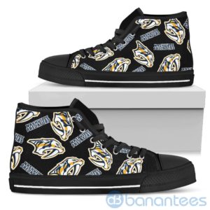 Logo All Over Printed Nashville Predators High Top Shoes Product Photo