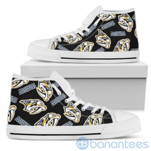 Logo All Over Printed Nashville Predators High Top Shoes Product Photo