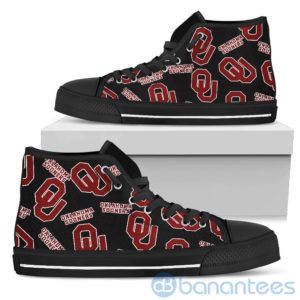 Logo All Over Printed Oklahoma Sooners High Top Shoes Product Photo