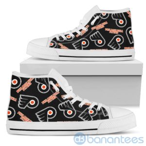 Logo All Over Printed Philadelphia Flyers High Top Shoes Product Photo