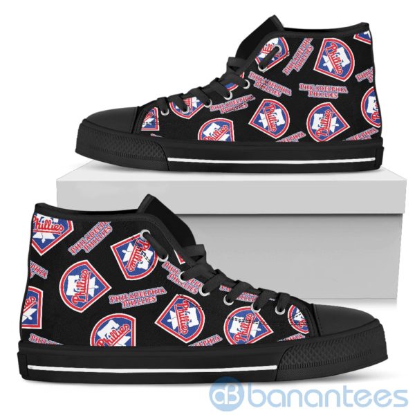 Logo All Over Printed Philadelphia Phillies High Top Shoes Product Photo