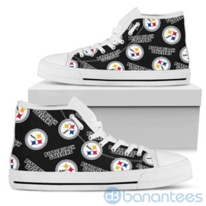 Logo All Over Printed Pittsburgh Steelers High Top Shoes Product Photo